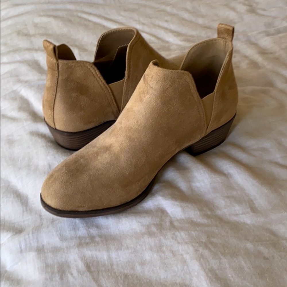 Tan booties